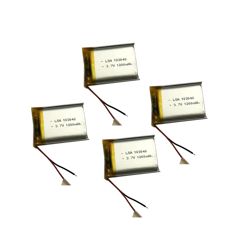 工厂供应103040聚合物锂电池1200MAH 3.7V 发热手套LED灯具美容仪