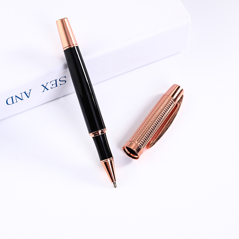 Fábrica al por mayor negocio de metal firma pluma negocio grano pluma tallada metal pluma regalo pluma firma pluma personalización