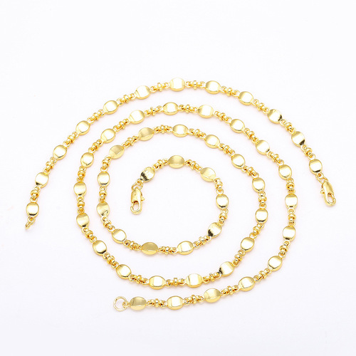 European and American jewelry bracelets and necklaces, 18K gold light luxury jewelry accessories, fashionable and simple new styles