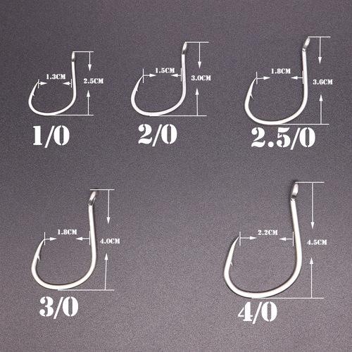 High carbon steel pipe with iron plate hook 1/0 2/0 2.5/0 3/04/0 slow swing iron plate single hook bulk tin plating rust prevention 