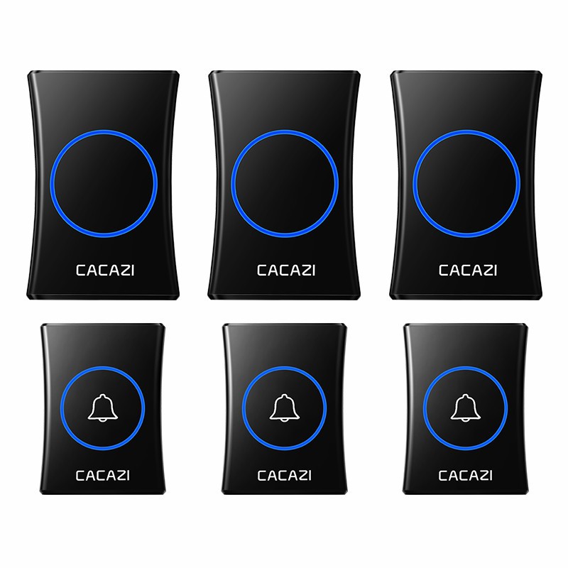 远距离无线门铃智能遥控电子门铃无线家用三拖三接收不用电池