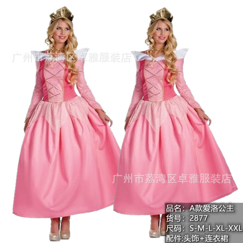 New Halloween Fairy Tale Sleeping Beauty Princess Aurora Dress Costume Costume Outfit