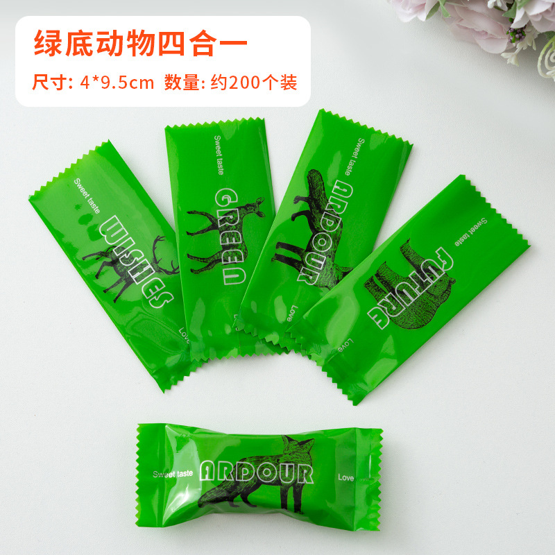 Bolsa de embalaje de turrón punto transparente leche caramelo embalaje interior toffee turrón bolsa pequeña máquina de dulces bolsa de sellado