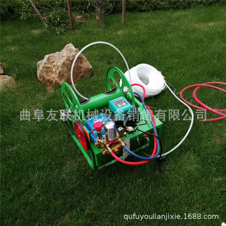 汽油高压远程打药机 48V60V遥控打药机 自动卷管打药机66