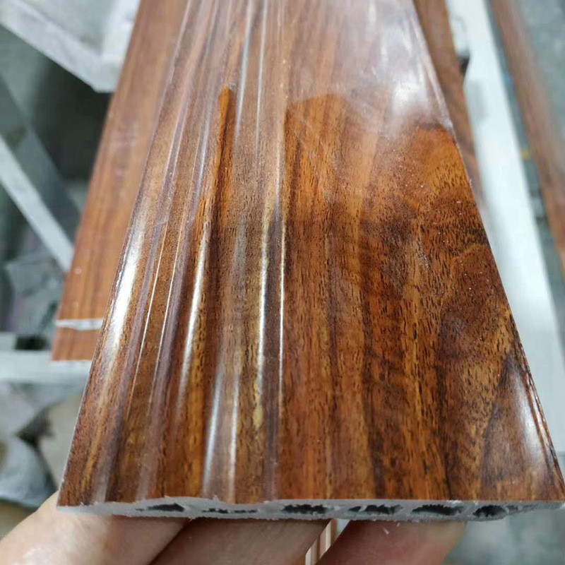 PVC踢腳線 黃金梨8-10公分防潮仿大理石線條地腳線廠家直銷優惠