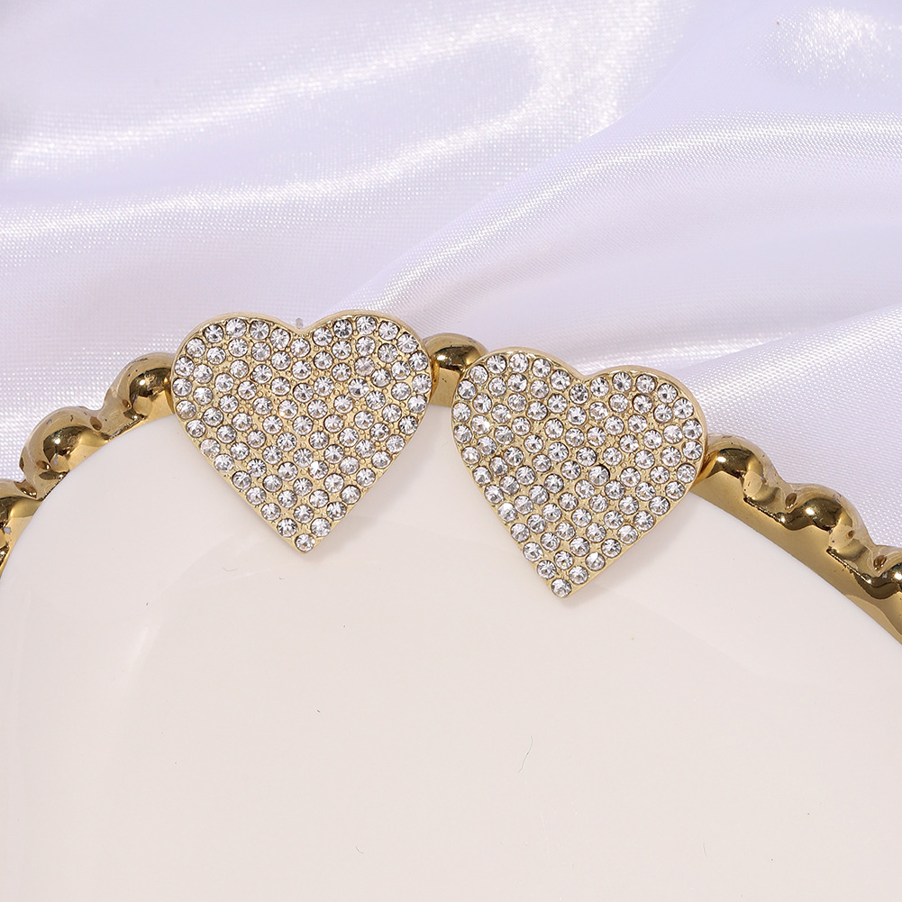 Hot Sale Autumn Wholesale Alloy Full Diamond Women's Silver Earrings display picture 2