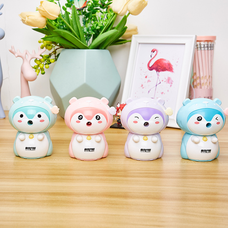 Feliz 7612 lindo pequeño zorro sacapuntas estudiante papelería regalo creativo sacapuntas Sacapuntas de dibujos animados al por mayor sacapuntas