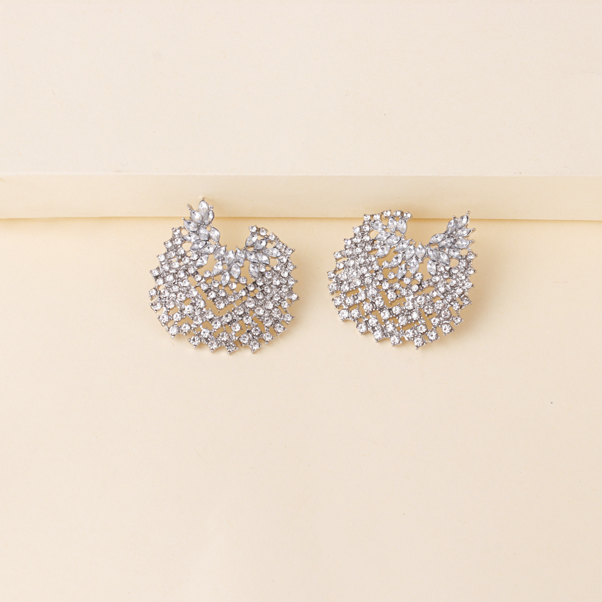 Women's Multiple Water Drop Hollow Full Rhinestone Earrings display picture 8