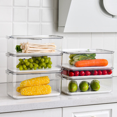 冰箱收納盒廚房餐具食品收納盒透明塑料PET保鮮盒雞蛋盒蔬菜盒