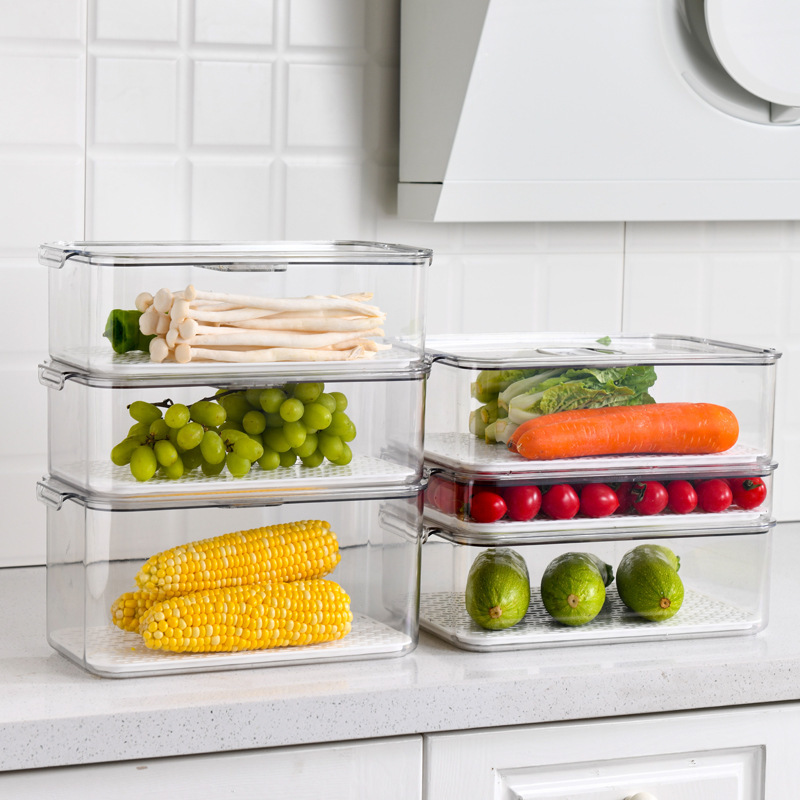 冰箱收納盒廚房餐具食品收納盒透明塑料PET保鮮盒雞蛋盒蔬菜盒