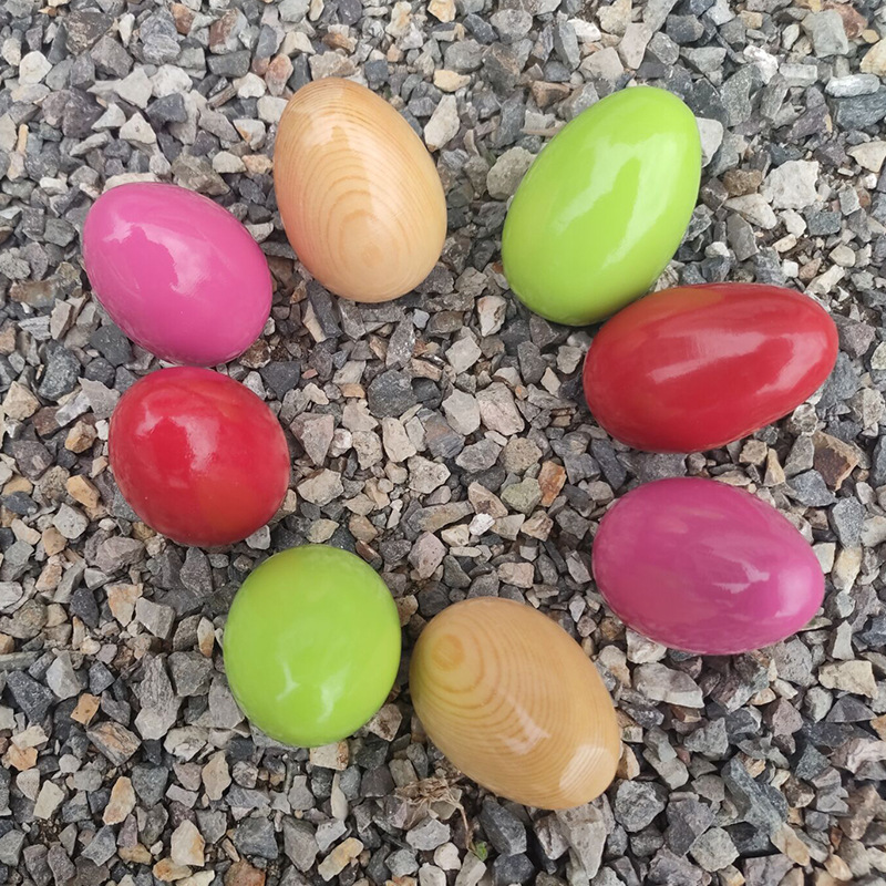 仿真鸡蛋砂球 奥尔夫打击乐器 沙蛋 儿童木质沙响 幼儿彩色砂蛋