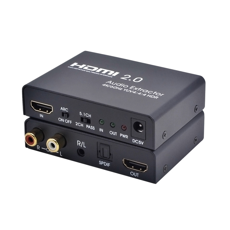 Manufacturer HDMI 2.0 Audio Splitter 4K High Definition 1 Input 1 Output Digital Optical ARC Audio HDMI Splitter