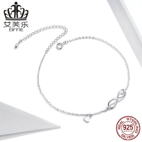 Avle European and American style foreign trade hot-selling anklet sterling silver s925 simple fashion footwear cross-border jewelry manufacturer direct sales