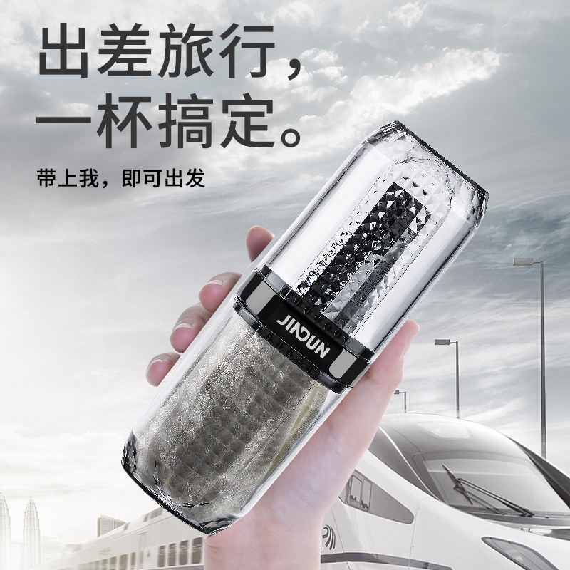 加工定制旅行便携牙膏牙刷套装牙刷盒漱口杯旅游洗漱杯一件代发|ms