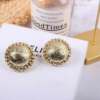 Retro fashionable silver needle, earrings from pearl, silver 925 sample, internet celebrity