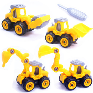 Large size disassembly and assembly engineering vehicle simulation excavator/bulldozer/shovel truck cake dress decoration children's car model