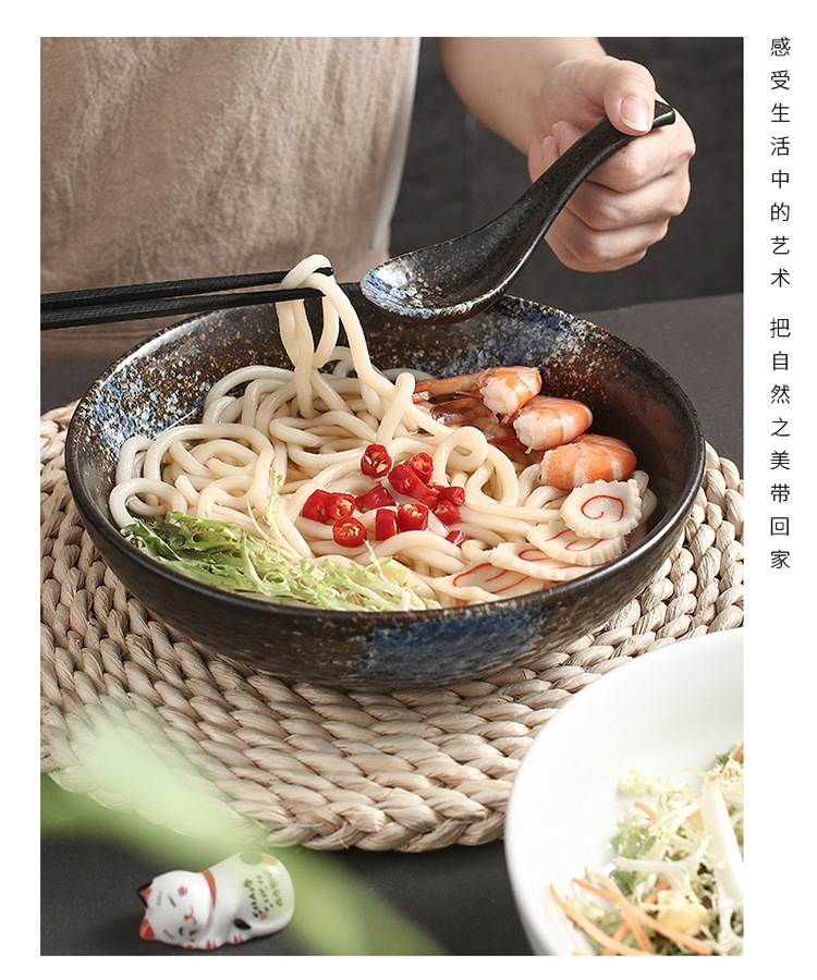 陶瓷面碗日式装菜碗家用浅碗创意餐具面馆餐厅拉面碗汤面碗-阿里巴巴