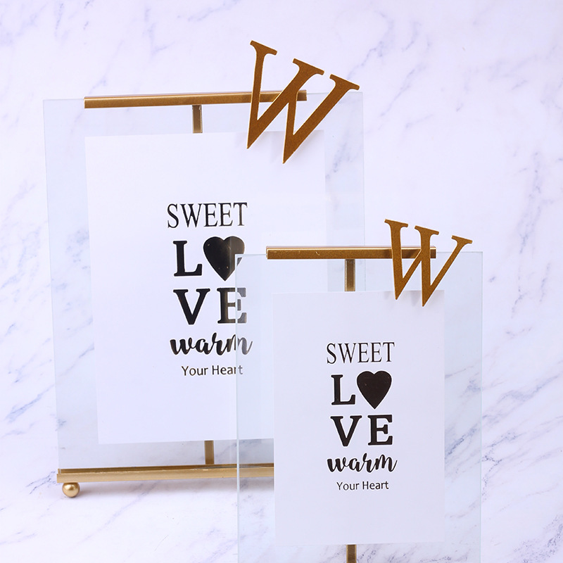 Print and wash photo metal glass photo frame ornaments specimen table creative Nordic European 7 inch modern simple ins
