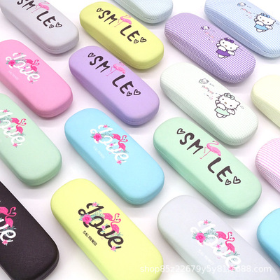 批发定制男女学生小清新创意抗压便携式眼镜盒可做logo