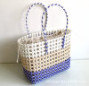 Woven handheld basket, purse, beach bag