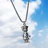 Necklace stainless steel, retro metal pendant hip-hop style, European style