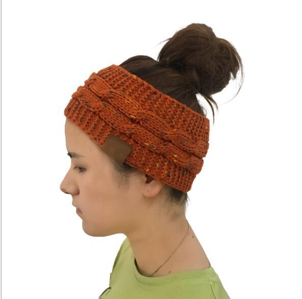 European and American twist color hair band autumn and winter outdoor warm women's knitted hat AliExpress explosion wool hair band