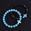 Turquoise bracelet natural stone, fashionable aromatherapy, accessory, European style
