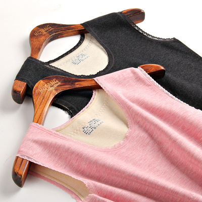 秋冬新款无痕发热德绒女士保暖背心上衣修身美体德绒发热内衣女|ms