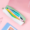 Capacious stationery, two-color coloured pencils, polyurethane pencil case with zipper for pencils for elementary school students