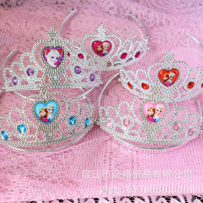 新款儿童皇冠魔法棒新娘发饰爱莎公主生日舞会表演发箍冰雪奇缘|ms