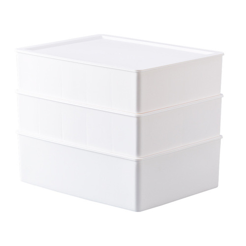 Three-in-One Underwear Storage Box Gadget Plastic Household Underwear Socks Bra Drawer-Style Divided Dorm Student Box