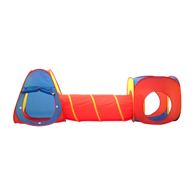 Manufactor Customized Children's Tent Three-piece Suite Red, yellow, blue indoor Game house Tunnel Tent crawl Tunnel Ball pool