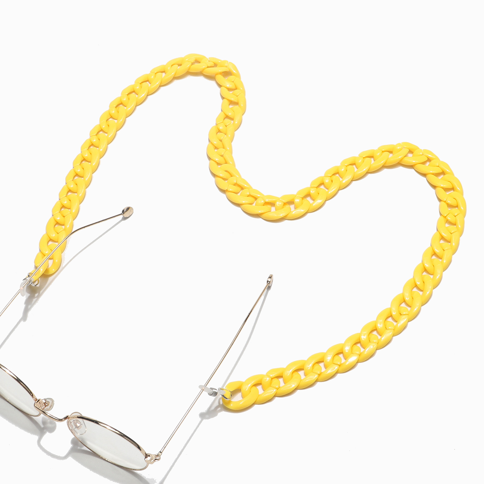 Resin Acrylic Plastic Lemon Yellow Glasses Chain Simple Retro Fashion Glasses Chain Wholesale Nihaojewelry display picture 3