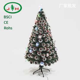 1.8米七雪花叶七彩LED少灯带饰品光纤圣诞树 厂家批发