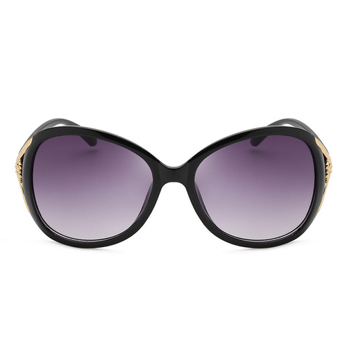 厂家直销2574优雅塑料黑框太阳眼镜女士 欧美防紫外线墨镜 太阳镜