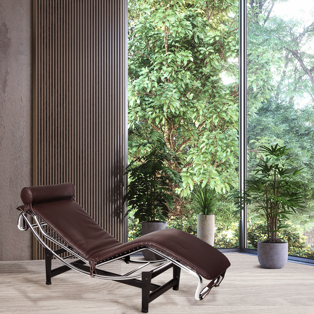 LC806B新品LC4午休躺椅LC4柯布西耶躺椅懒人沙发真皮沙发现货代发