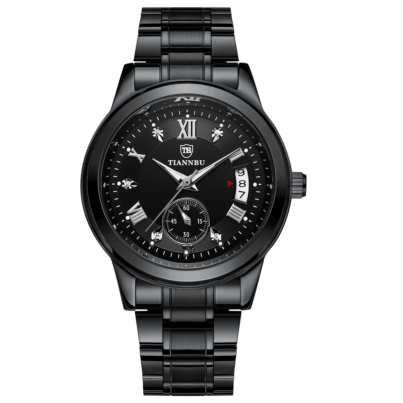 Tianbo brand automatic mechanical watch men's waterproof calendar luminous hollow trend men's mechanical watch gift