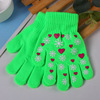 new pattern originality soft comfortable keep warm Cold adult glove Autumn and winter Acrylic love Snowflake Wool glove