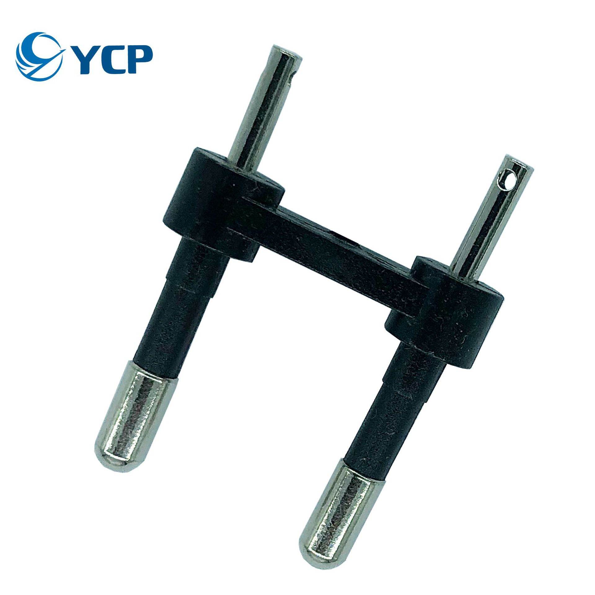 充电器五金插脚 注塑欧规龙门架 欧式插脚 4.0G S小欧标插头支架