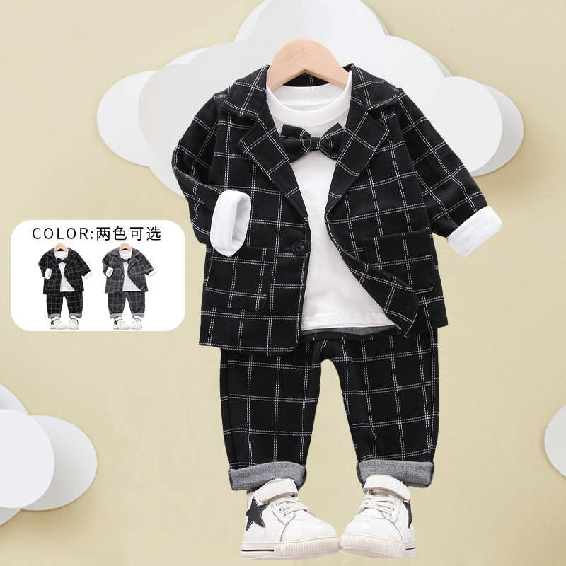 Korean boy suit cute children suit suit baby suit three-piece children's clothing wholesale