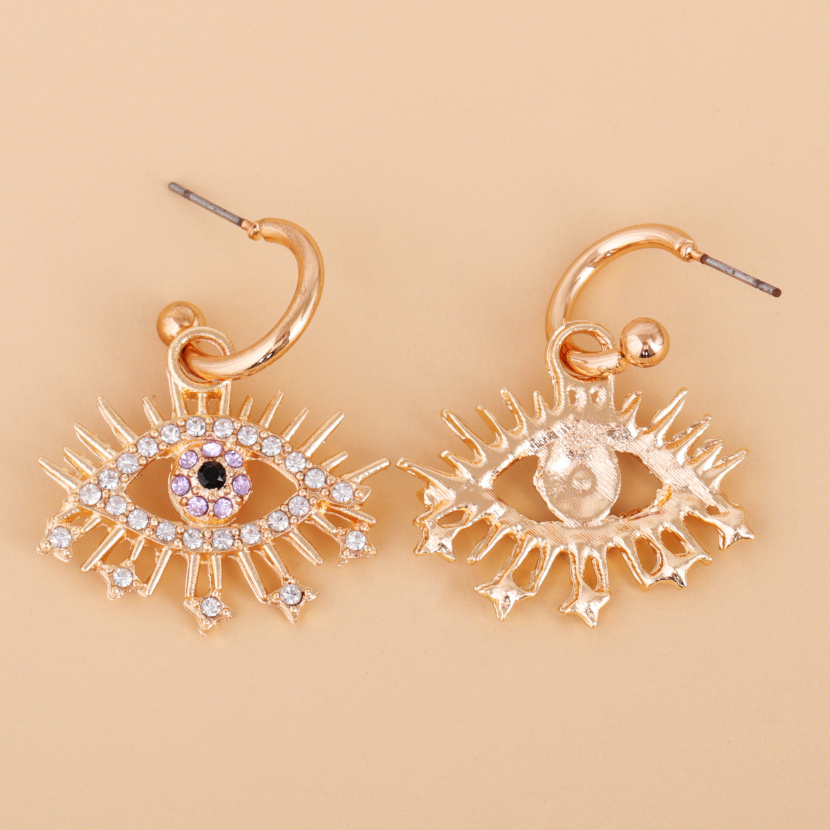 Fashion Eye Diamond Earrings display picture 3