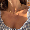 Choker, short brand necklace, blade, accessory, South Korea, simple and elegant design, internet celebrity