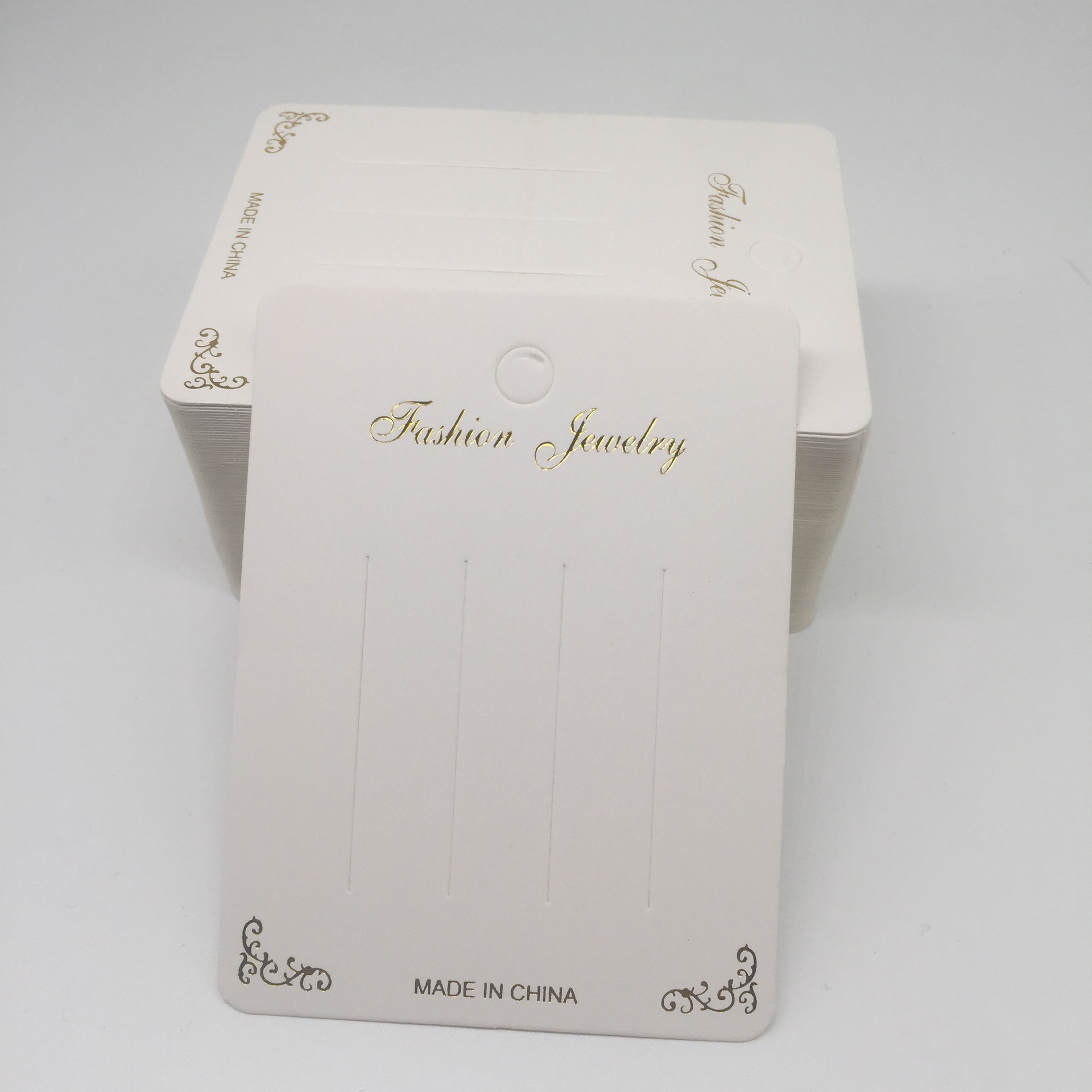 7.5*10CM英文字母韩版烫金白色发夹卡纸 diy包装材料方卡饰品吊牌