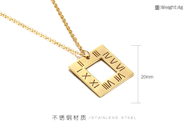Titanium Steel 18K Gold Plated Fashion Plating Letter Pendant Necklace display picture 1