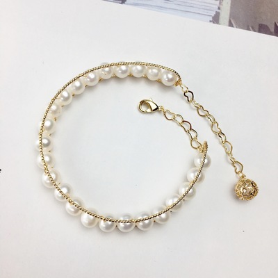 【珍珠手镯】珍珠手镯女生秀氣文藝手飾注金保色飾品