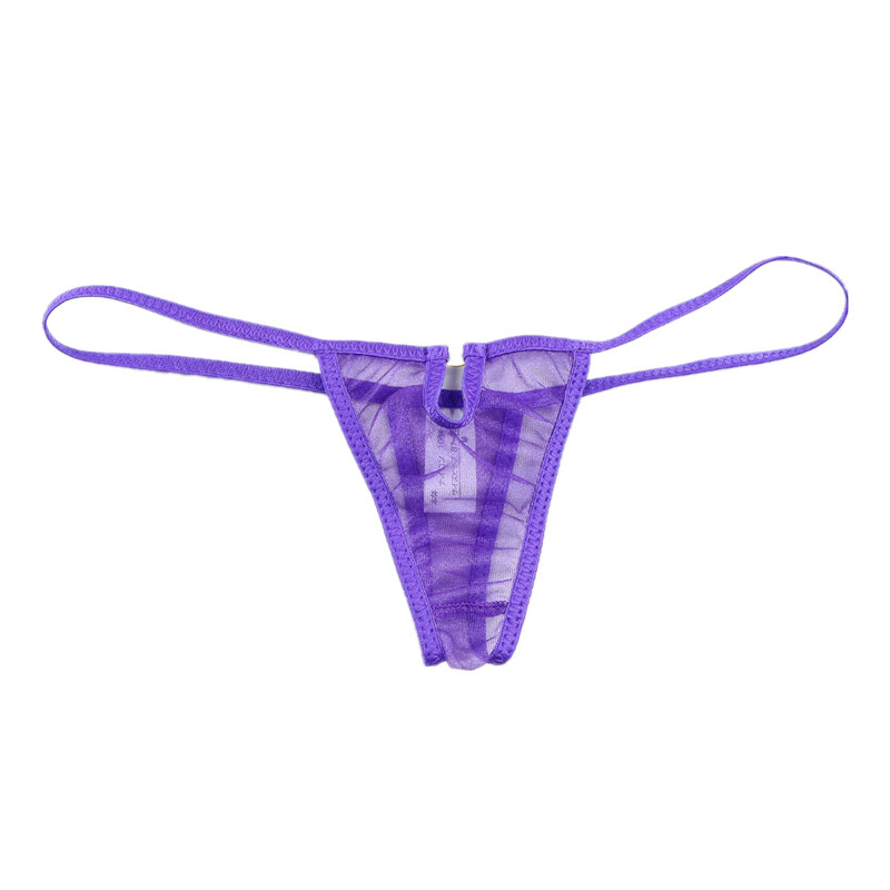 New ladies thong gauze sexy thong underwear bottoming thin stretch comfortable T pants Bar nightclub underwear