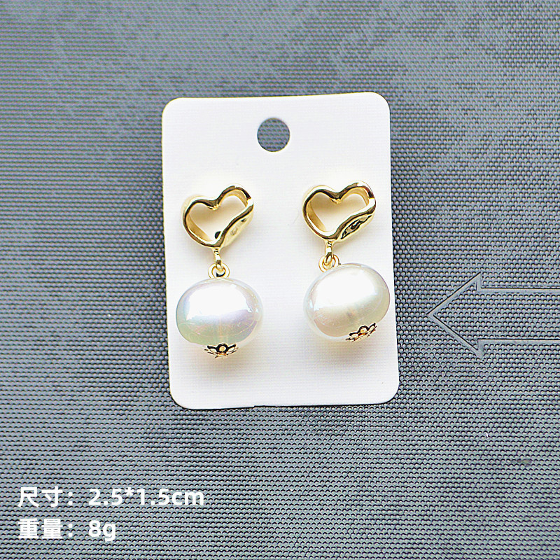 Earrings Classification S925 Silver Needle Fashion Shell Beads Long Retro Pearl Earrings