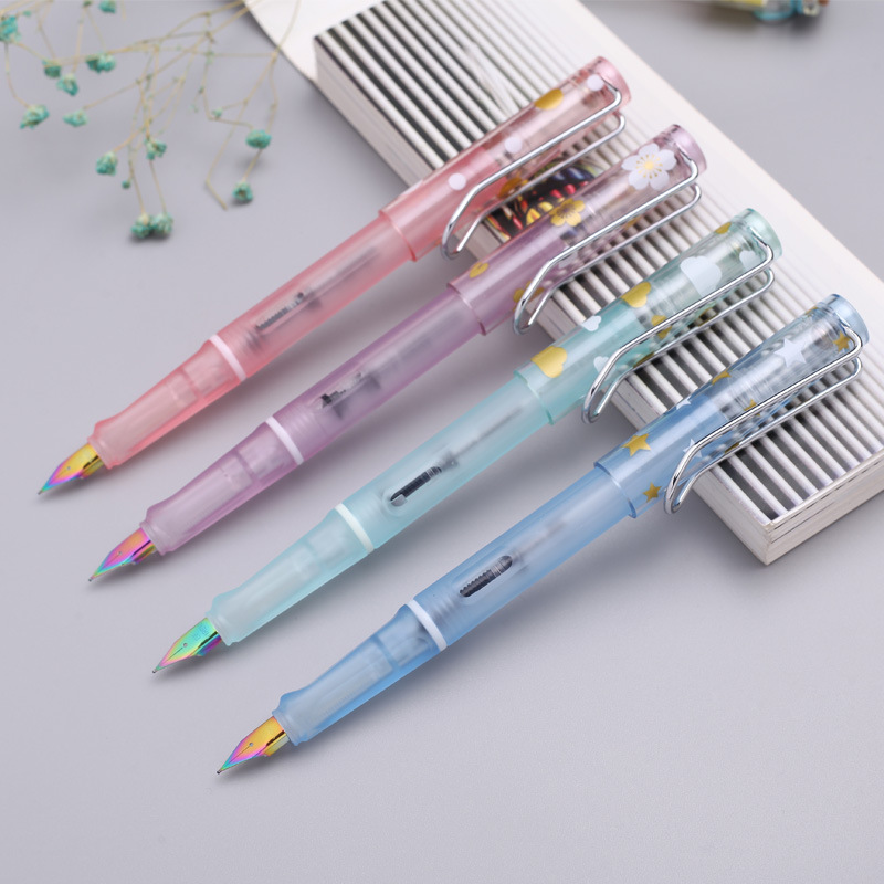 2020新款 学生正姿钢笔 可换墨囊笔  暗尖特细笔 广告笔
