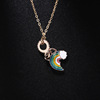 Accessory, rainbow necklace, pendant, chain for key bag , suitable for import, simple and elegant design, wholesale