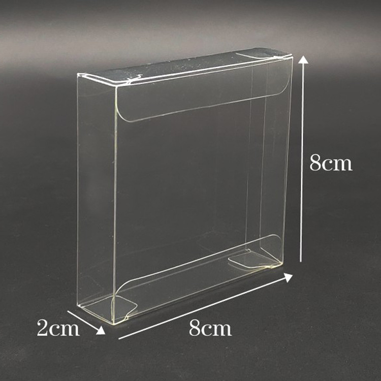 Fabricante en stock Venta de embalaje de PVC Etiqueta de cigarrillo caja de plástico transparente caja de presentación caja de té caja de regalo de la galleta 2*8*8cm